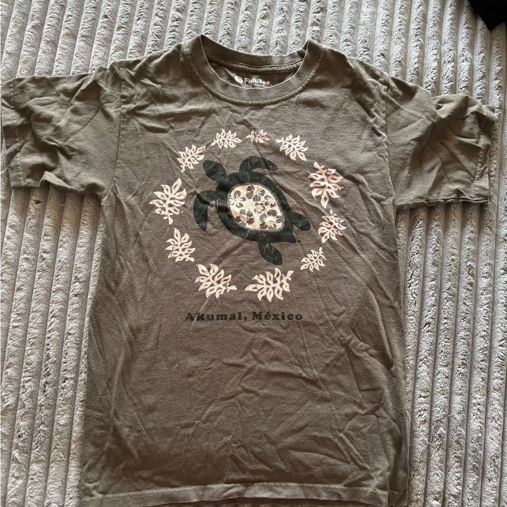 Women Turtle Graphic T-Shirt - Brown